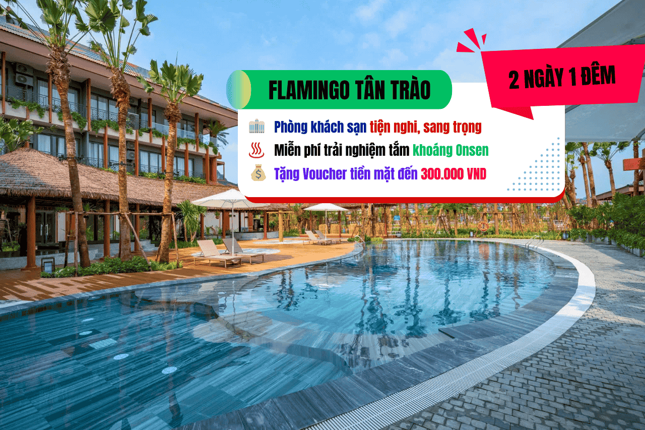 combo flamingo tan trao 2 ngay 1 dem onsen